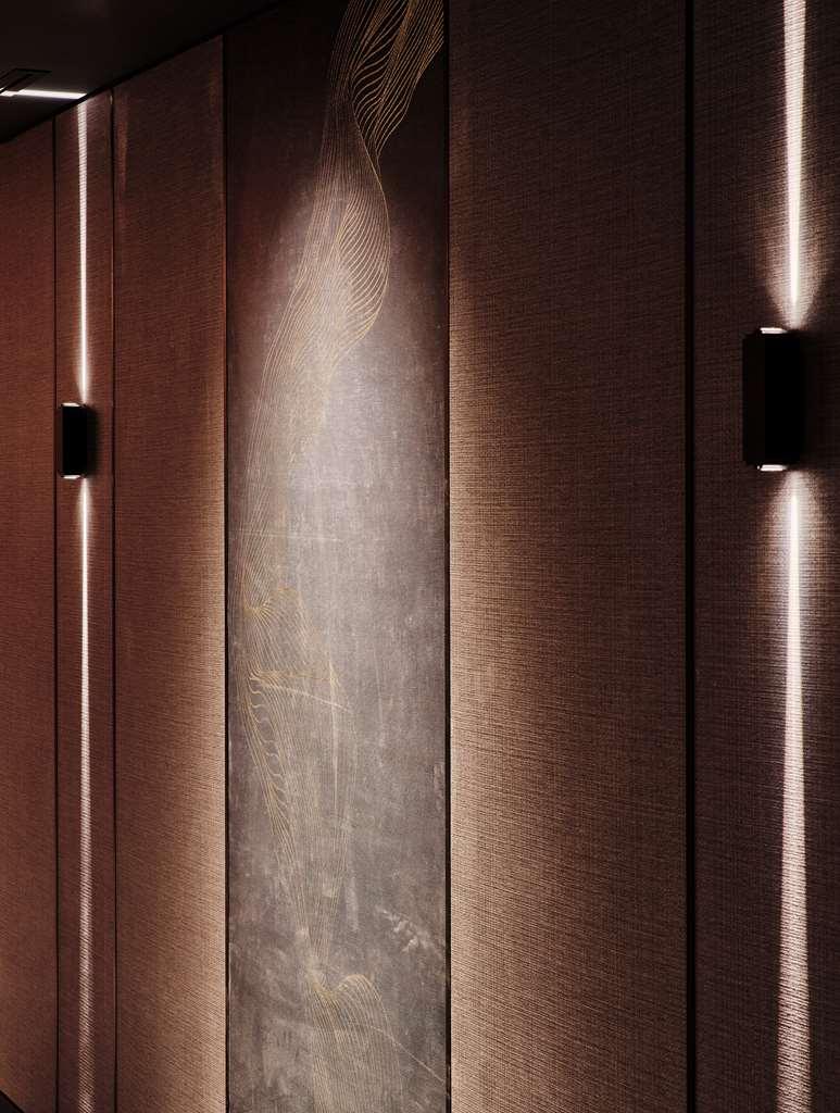 מלון כוויית Grand Hyatt Kuwait חדר תמונה A brushed stainless steel refrigerator